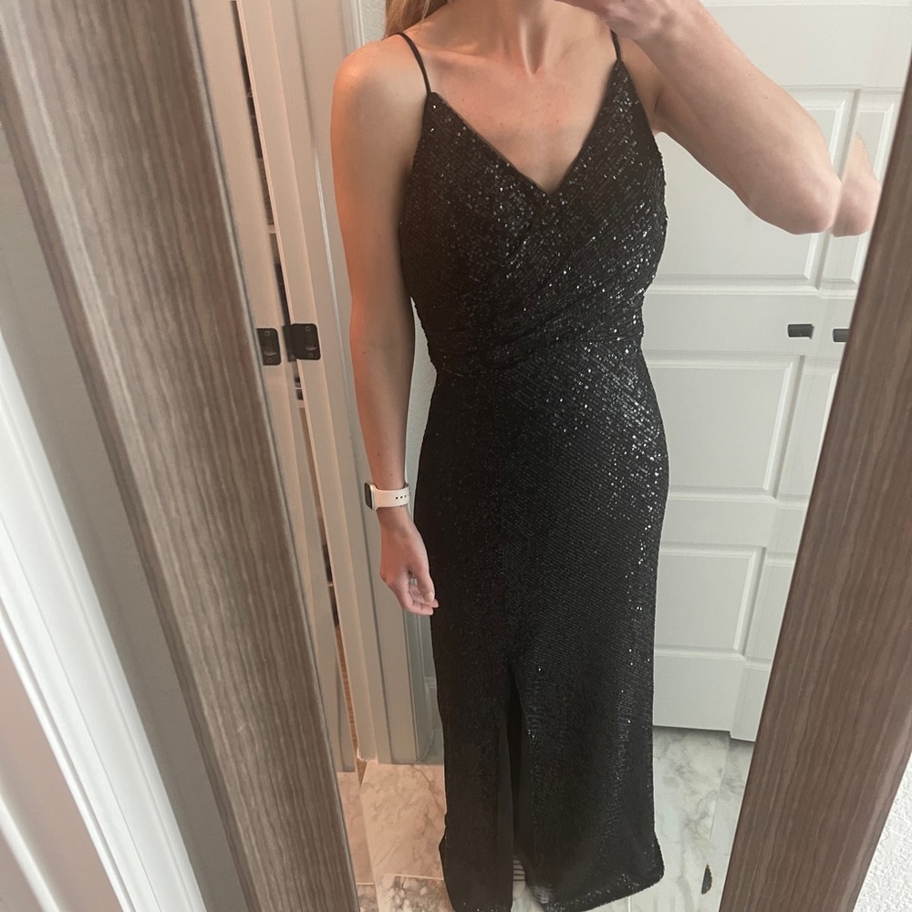 Black Sequin Dress
